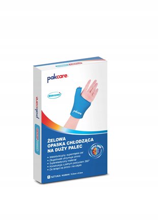 ŻELOWA OPASKA NA DUŻY PALEC KCIUK OKŁAD ŻELOWY KOMPRES CHŁODZĄCY PAKCARE