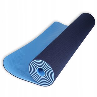 MATA DO ĆWICZEŃ ANTYPOŚLIZGOWA WODOODPORNA 183x61 yellowMAT TPE GRANATOWA
