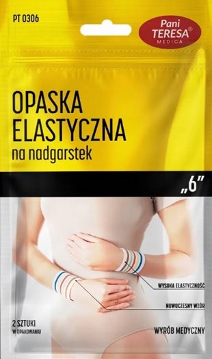 PANI TERESA OPASKA ELASTYCZNA NA NADGARSTEK NA RZEP 6cm PT0306 L