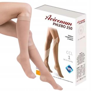 Aries Avicenum podkolanówki uciskowe 250 den 1 stopień 18-21mmHg XL NORMAL