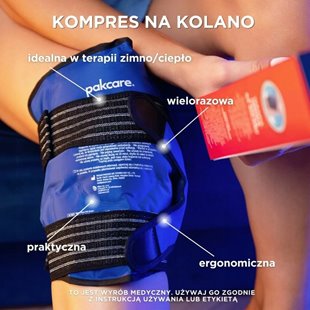 TERAPEUTYCZNA OPASKA NA KOLANO CHŁODZĄCO GRZEJĄCA KOMPRES OKŁAD ŻELOWY 1szt