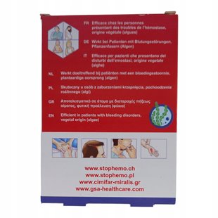 STOP HEMO TAMPON DO NOSA NA KRWAWIENIE OPATRUNEK ROŚLINNY DO NOSA 5szt