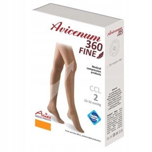 ARIES AVICENUM POŃCZOCHY FINE UCISKOWE 360 2 STOPNIA PALCE ZAKRYTE L NORMAL