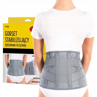 PANI TERESA GORSET STABILIZUJĄCY LĘDŹWIOWO PIERSIOWY 26/2 SZARY PT0236 3XL