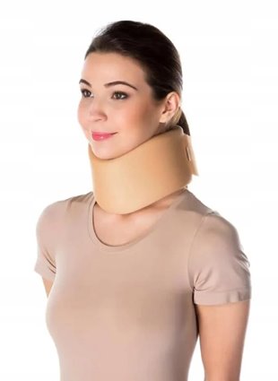 PANI TERESA KOŁNIERZ SZYJNY TYPU SCHANTZA NA RZEP CIELISTY ROZMIAR S 8cm