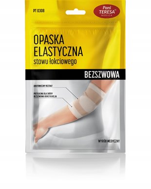 PANI TERESA MEDICA OPASKA ELASTYCZNA NA ŁOKIEĆ BEZSZWOWA CZARNA PT0308 XL