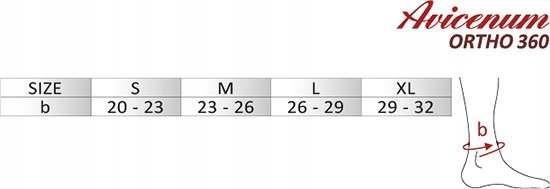 OPASKA ELASTYCZNA STAWU SKOKOWEGO ORTEZA ORTHO 360 AVICENUM CIELISTA S