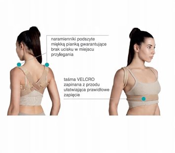 KOREKTOR POSTAWY NA PLECY PREMIUM PERFECT IMMOBILO TAŚMA VELCRO AR-763 XL