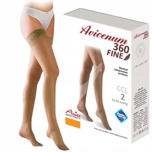 ARIES AVICENUM POŃCZOCHY FINE UCISKOWE 360 2 STOPNIA PALCE ZAKRYTE M NORMAL